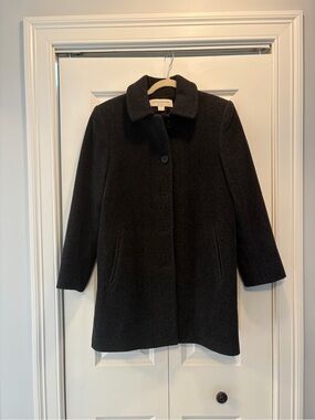 Vintage Liz Claiborne Black Wool & Cashmere Blend Coat